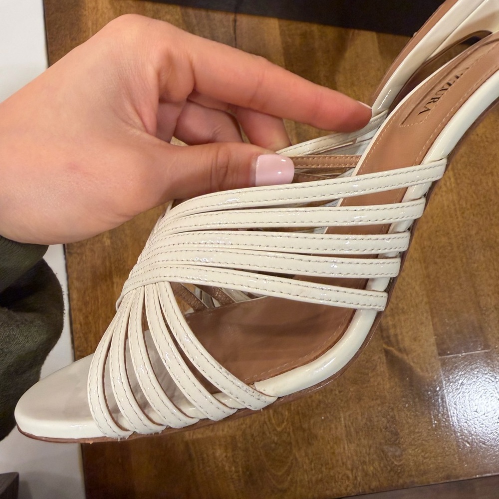 Aquazurra White Strappy Heels - Picture 3 of 5